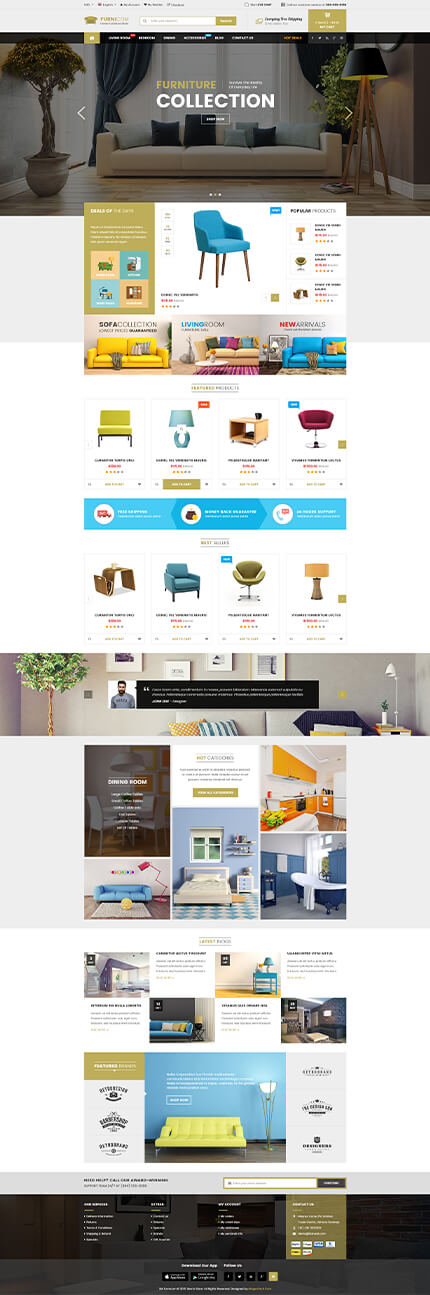 Home Page 1 - Furnicom - Furniture Store & Interior Design WooCommerce WordPress Theme
