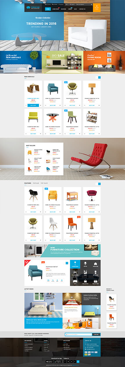Home Page 2 - Furnicom - Furniture Store & Interior Design WooCommerce WordPress Theme

