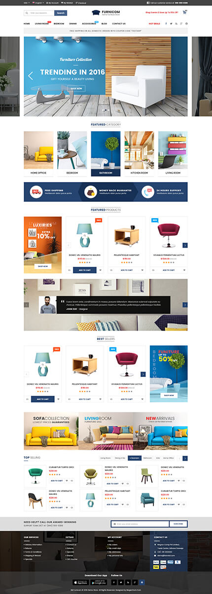 Home Page 8 - Furnicom - Furniture Store & Interior Design WooCommerce WordPress Theme
