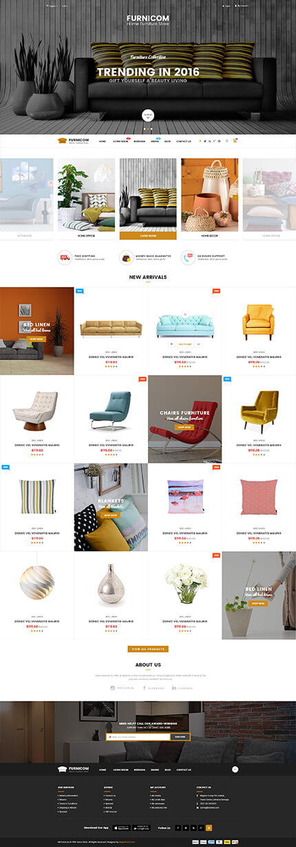 Home Page 9 - Furnicom - Furniture Store & Interior Design WooCommerce WordPress Theme
