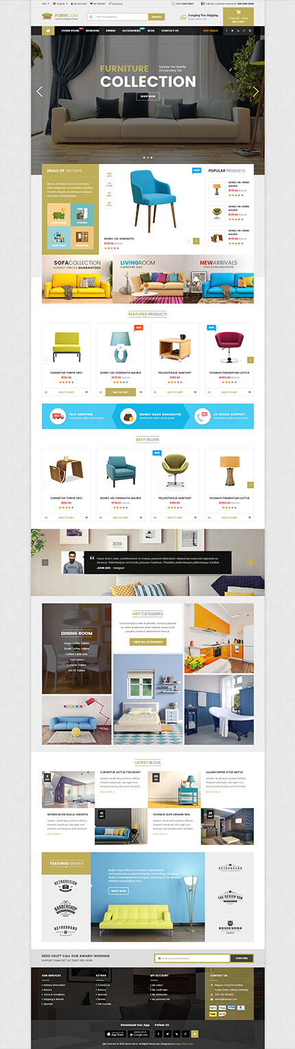 Home Page Boxed - Furnicom - Furniture Store & Interior Design WooCommerce WordPress Theme
