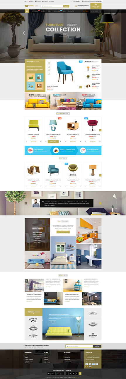 Home Page 1 - Furnicom - Furniture Store & Interior Design WooCommerce WordPress Theme
