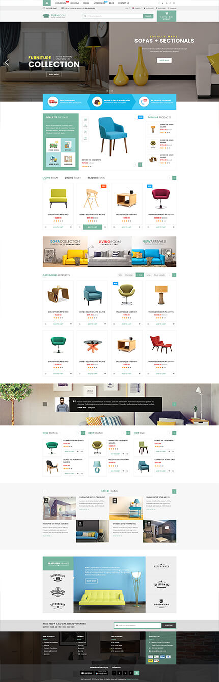 Home Page 3 - Furnicom - Furniture Store & Interior Design WooCommerce WordPress Theme
