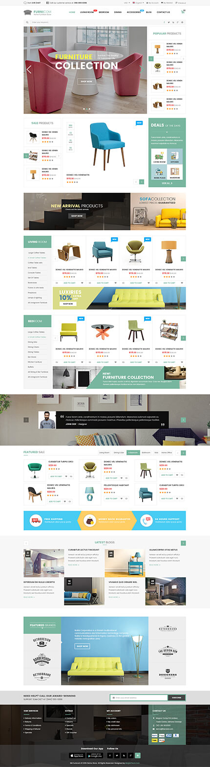 Home Page 4 - Furnicom - Furniture Store & Interior Design WooCommerce WordPress Theme
