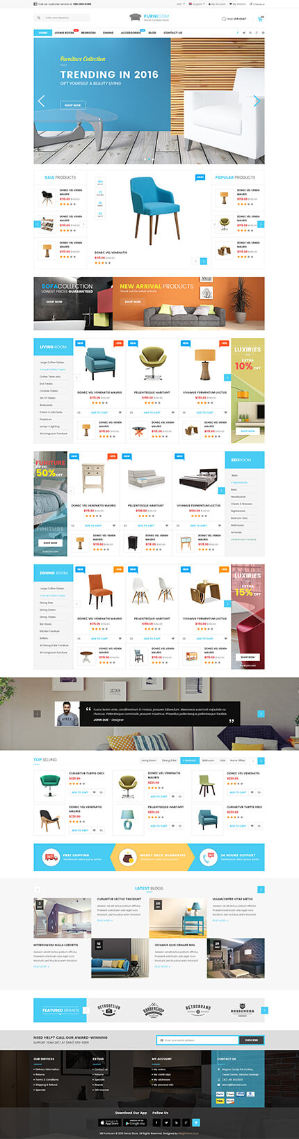 Home Page 5 - Furnicom - Furniture Store & Interior Design WooCommerce WordPress Theme
