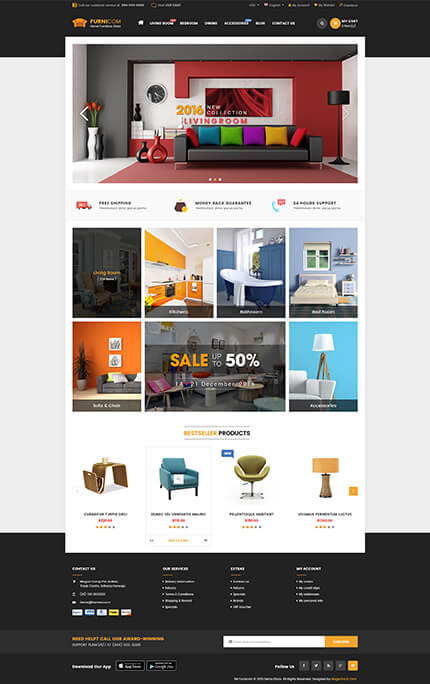 Home Page 7 - Furnicom - Furniture Store & Interior Design WooCommerce WordPress Theme
