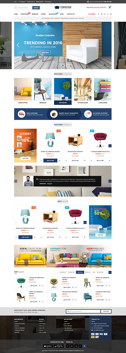 Home Page 8 - Furnicom - Furniture Store & Interior Design WooCommerce WordPress Theme
