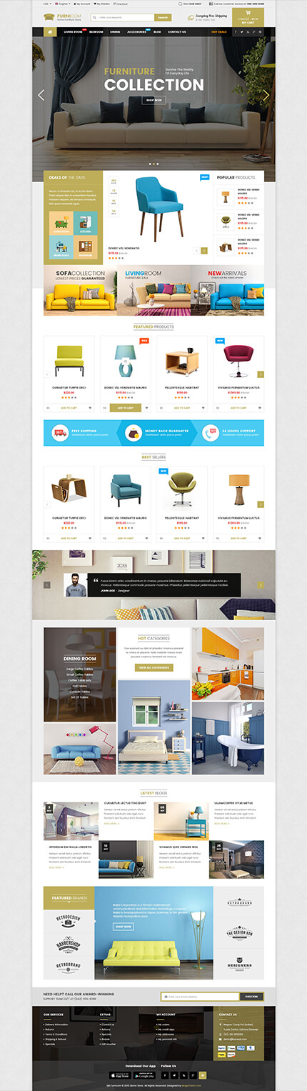 Home Page Boxed - Furnicom - Furniture Store & Interior Design WooCommerce WordPress Theme
