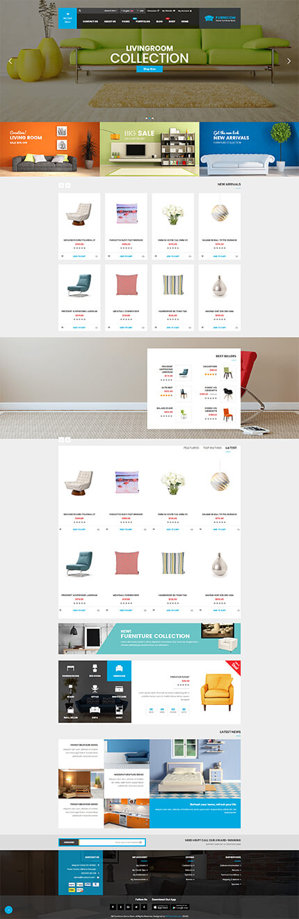 Home Page Rtl - Furnicom - Furniture Store & Interior Design WooCommerce WordPress Theme
