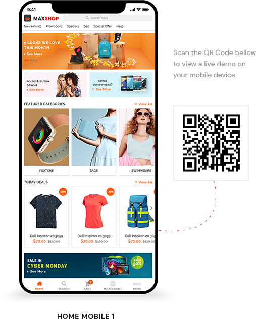 Mobile 1 - Multi-Purpose WooCommerce WordPress Theme - MaxShop | WPThemeGo